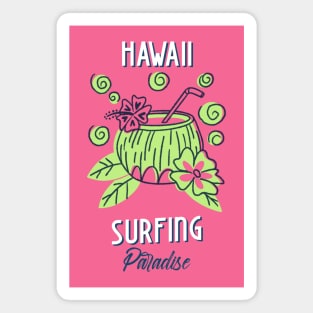 Hawaii Hawaiian Islands Surfer Surfing Surf Paradise Magnet